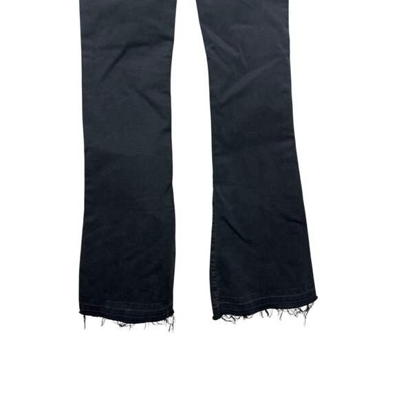 Paige High Rise Lou Lou Jeans Womens 27 black Wide Leg Flare Button Fly Classic - Picture 9 of 16